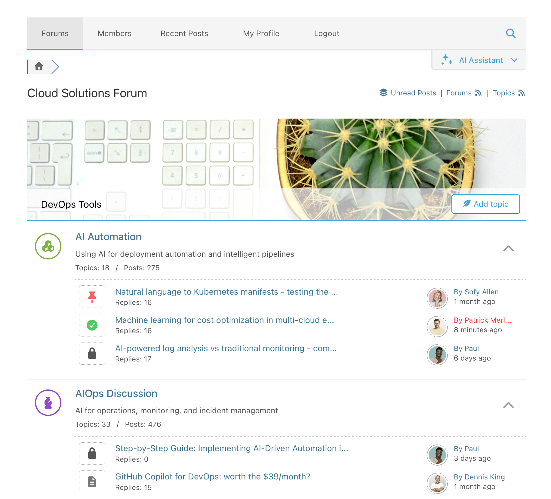 Extended Layout - Forums View
