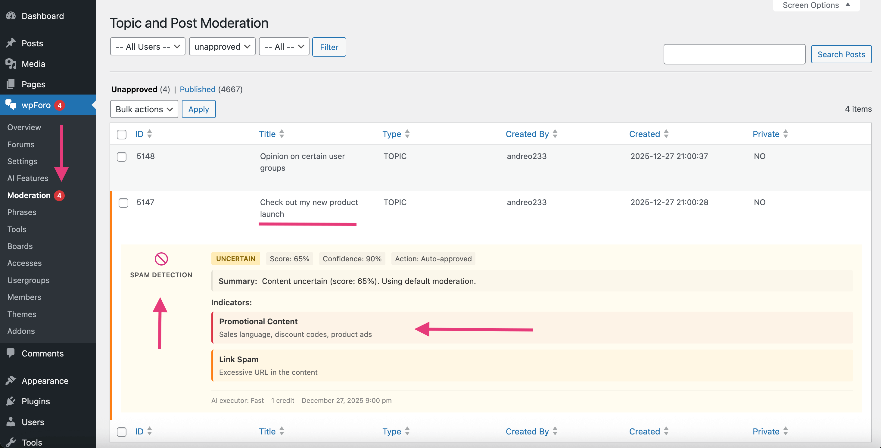 Spam Detection Dashboard